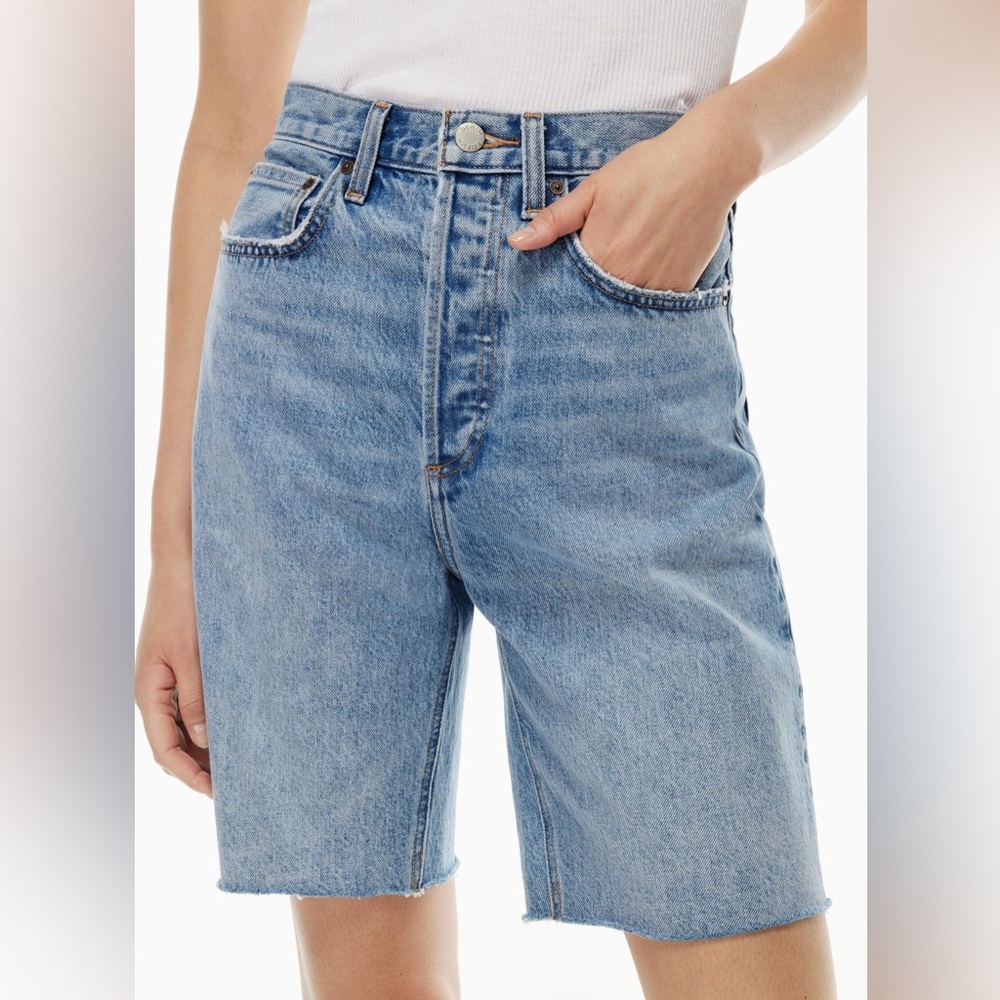 Denim Forum Aritzia The Joni Loose Long Cut Off Shorts